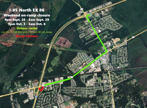 gdot i95 closure sept 26