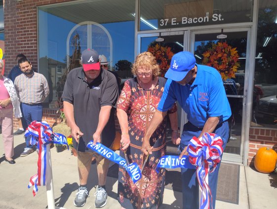Renovated storefront on display