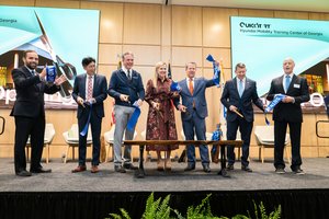 Ribbon cutting for new training center at Hyundai