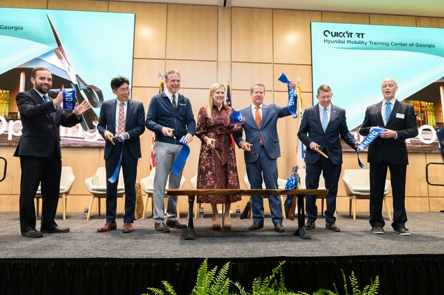 Ribbon cutting for new training center at Hyundai