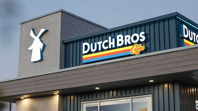 The front of a completed Dutch Bros. Coffee shop is shown in the photo provided by the company.