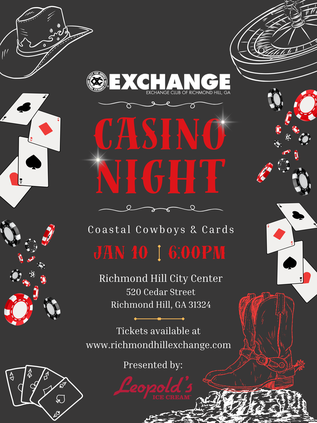 casino night exchange club january 2026