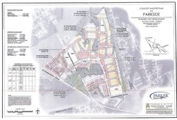 Source: Bulloch County Planning and Development This concept plan, produced for R&H Development Company by the Thomas & Hutton and Parker Engineering firms back in 2013, shows the Parkside subdivision as a planned unit development with, according to the c