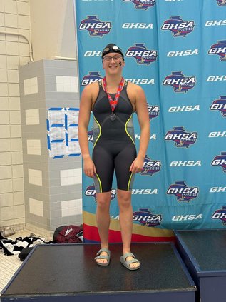 Abby Found, 2nd place in the 100 Fly