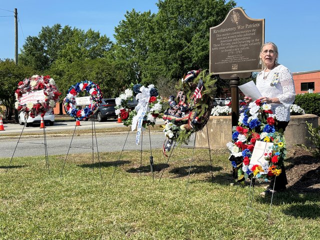 Archibald Bulloch Chapter of the Daughters of the American Revolution dedicates a Revolutionary War marker for nation's 250th